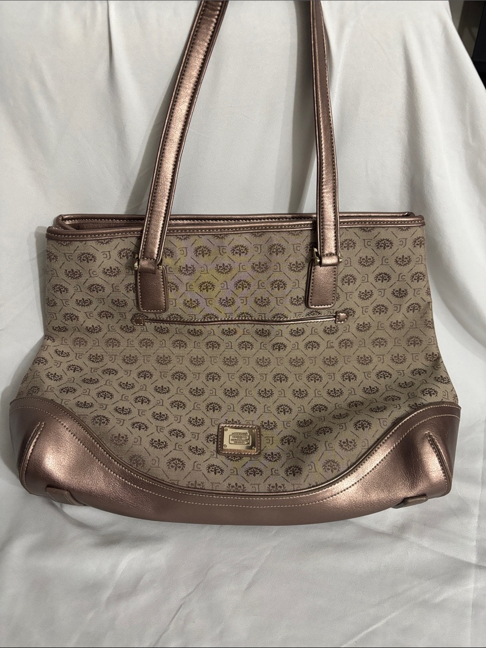 Beige and Rose Gold Tote